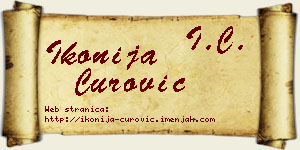 Ikonija Čurović vizit kartica